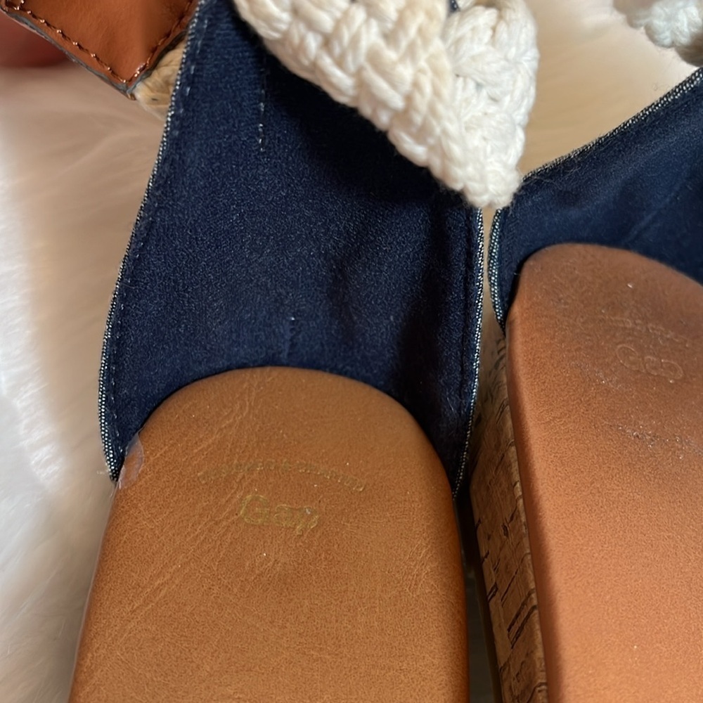 Gap Denim Crochet Open Toe Sandals - Picture 11 of 12